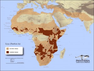 Lion Range Map Panthera.org