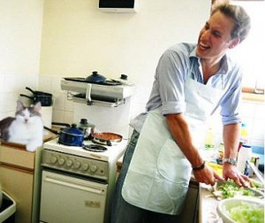 Prince William fixing lunch