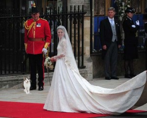 Gracey watching Kate arrive at Wedding