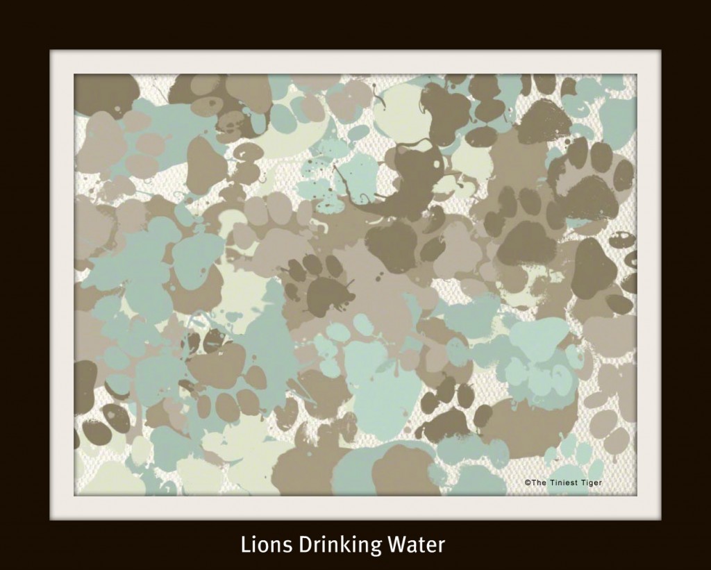 Lions and Water The Tiniest Tiger Painting