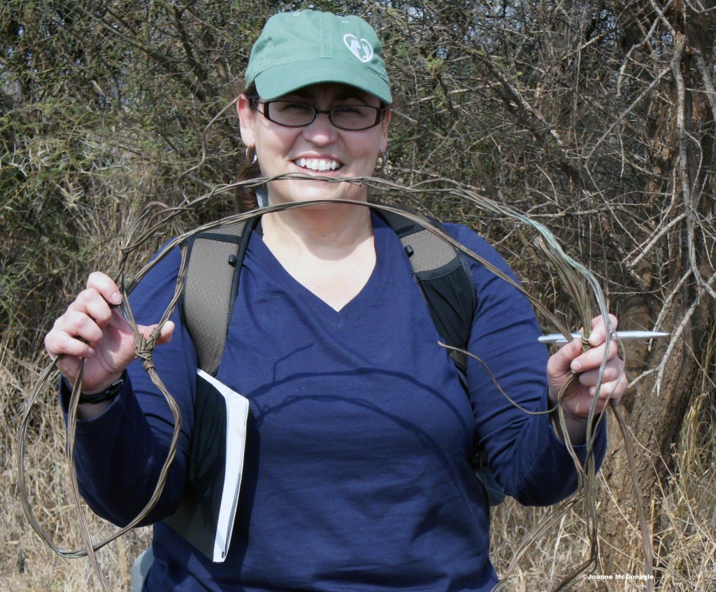 Joanne with snare in Kenya