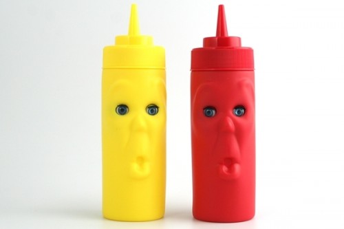 Blink Ketchup and Mustard Bottles