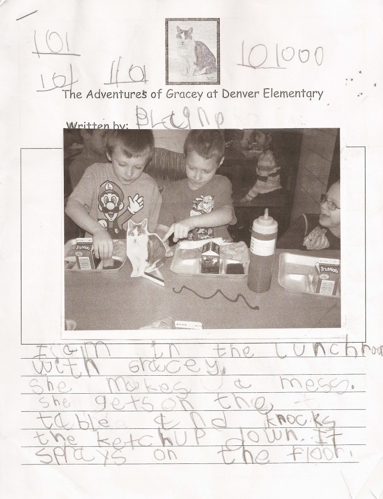The Adventures of Gracey at Denver Elementary Bleine