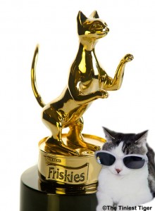 Gracey with Friskies Statue