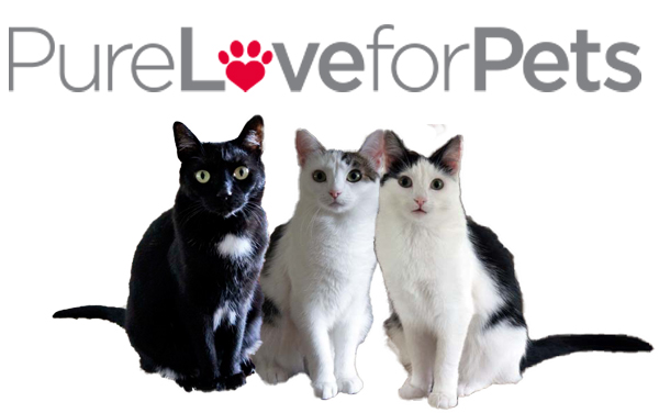 PureLoveForPets logo with cats