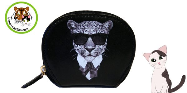 Triple T Studios Leopard coin purse