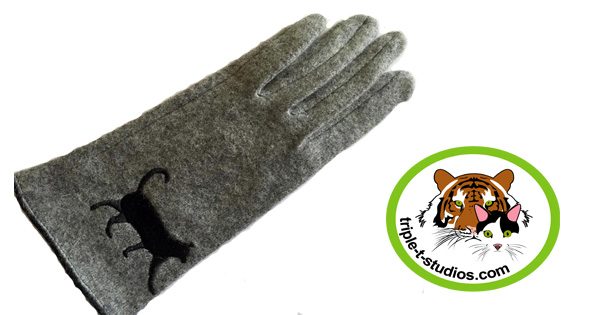 Grey Cat Glove Triple T Studios