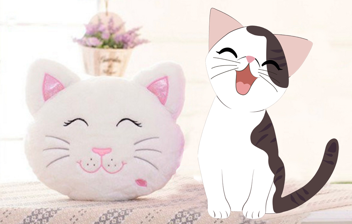 cartoon cat pillow