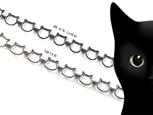 Black Cat Chain Link Necklace Triple T Studios