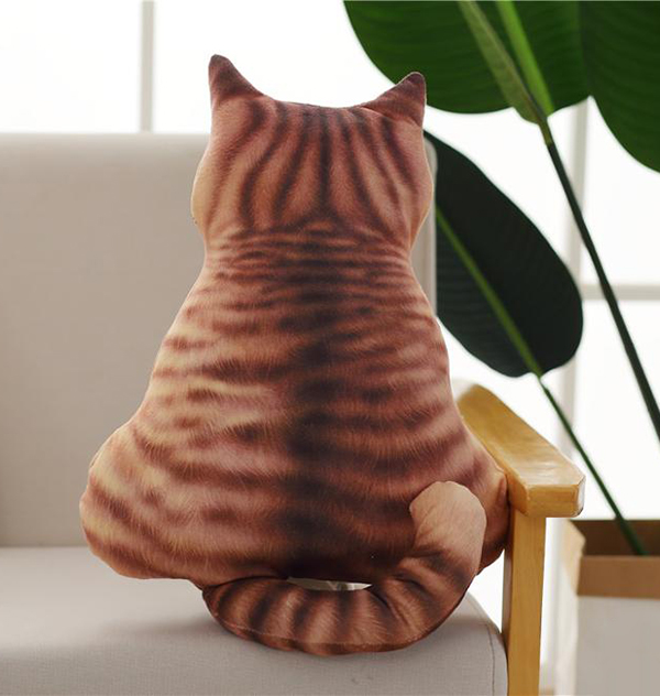 orange cat pillow