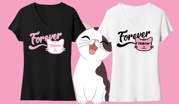 Forever Meow Cat T-Shirt Giveaway