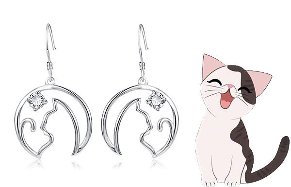 New! Sterling Silver Cat Earrings Giveaway