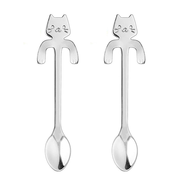 stainless steel cat spoons