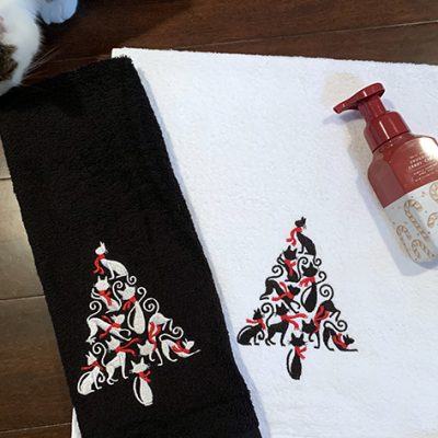 Cat Tree Hand Towel Holiday Giveaway