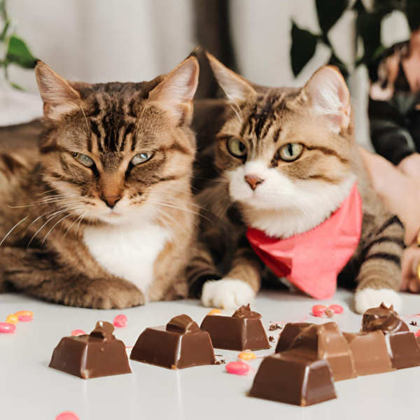 chocolate is toxic to cats.  Cats and Chocolate