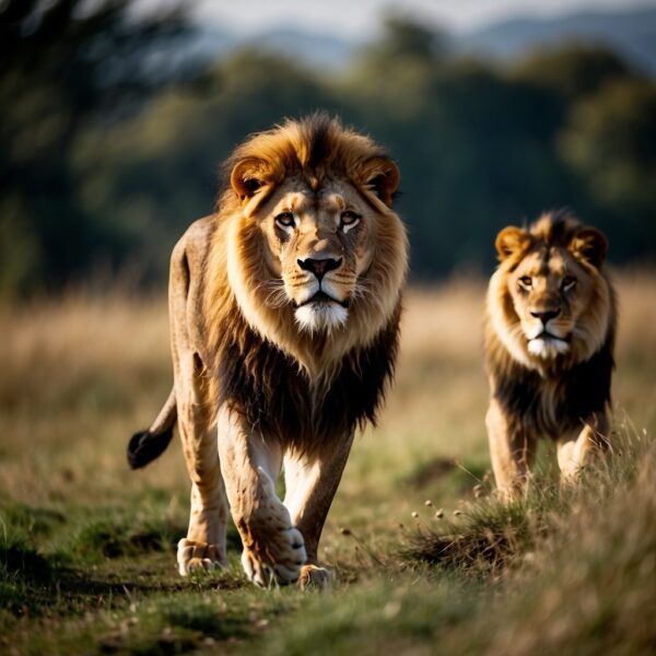 Two male lions