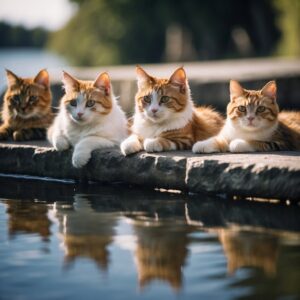 Cats who like water