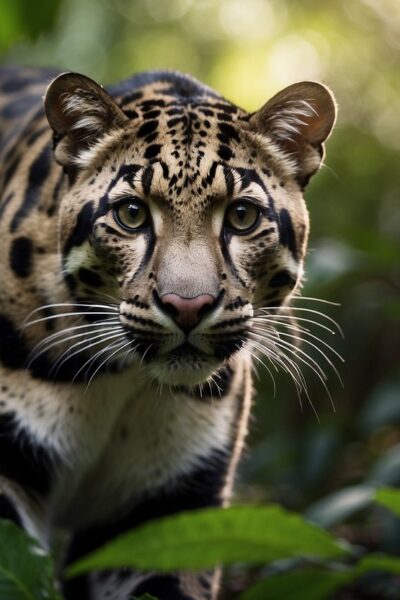 Clouded Leopard in forest