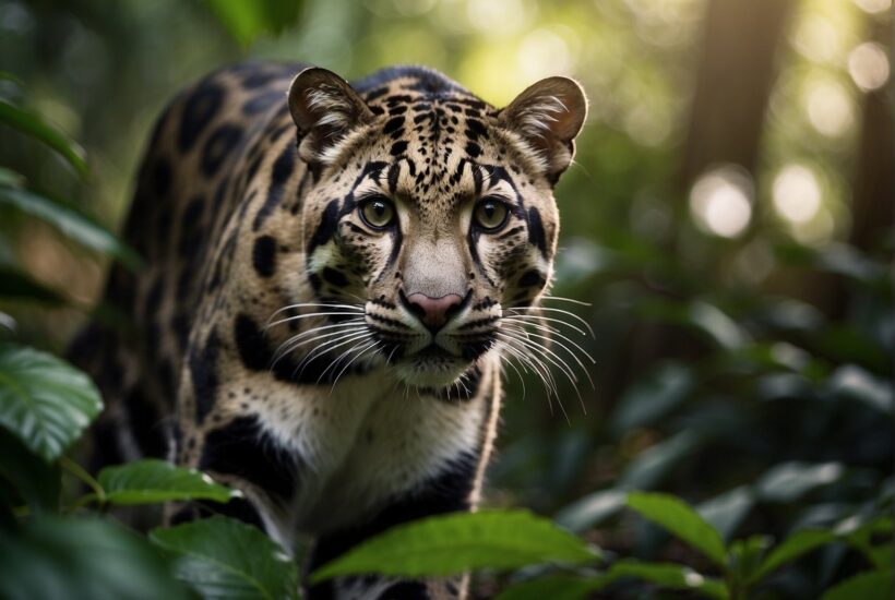 Clouded Leopard in forest