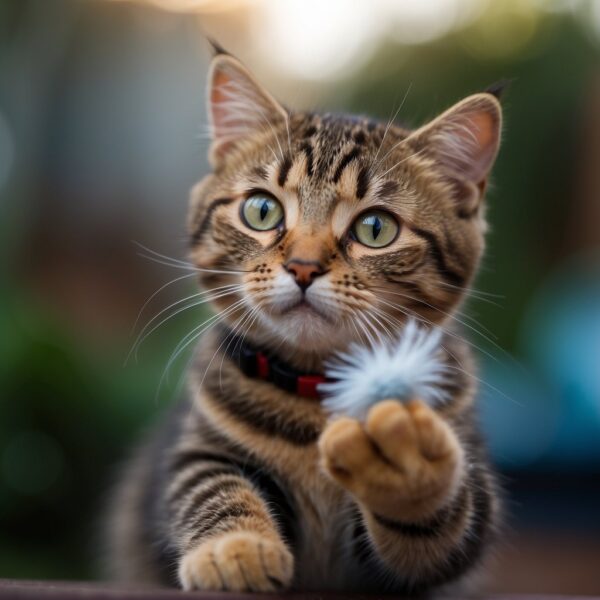  kitty with feather