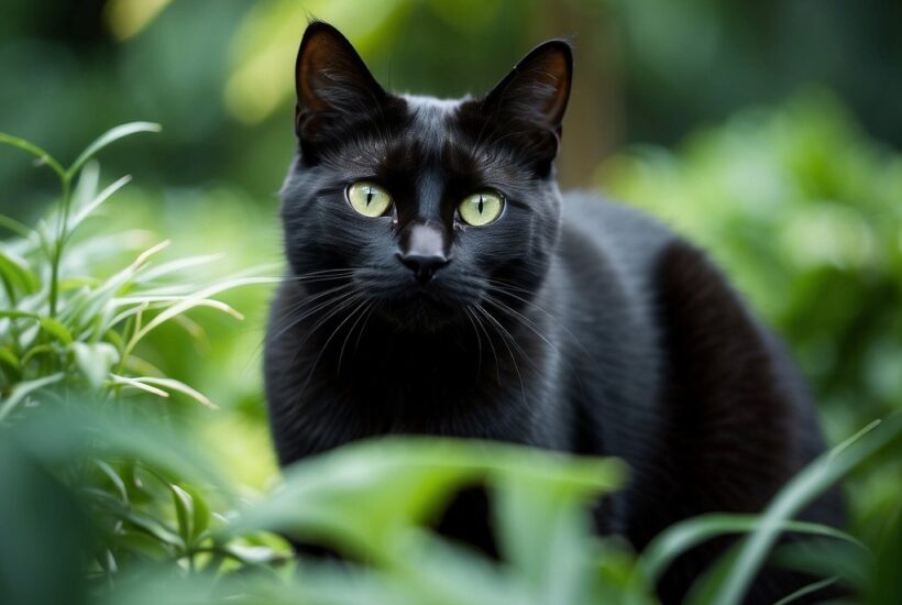Green-Eyed Black Cat