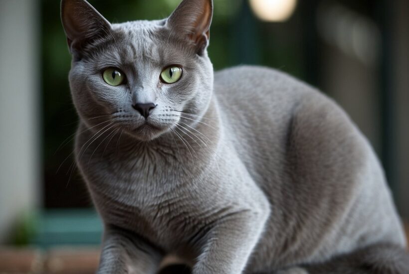 Korat Cat Beautiful Gray