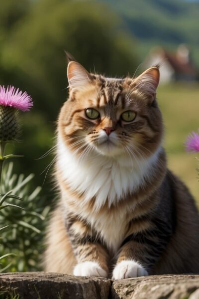 Scottish Cat in Field