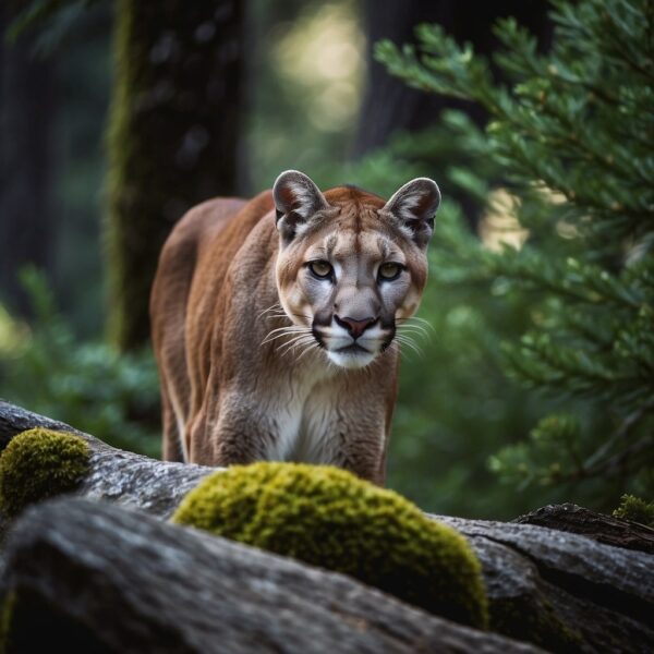 cougar in forest
