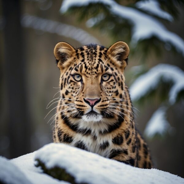 Amur leopard portrait