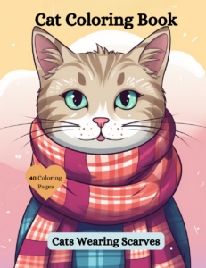 Cats Wearing Scarves Coloring Book