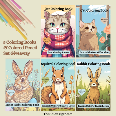The coloring book and pencil set giveaway