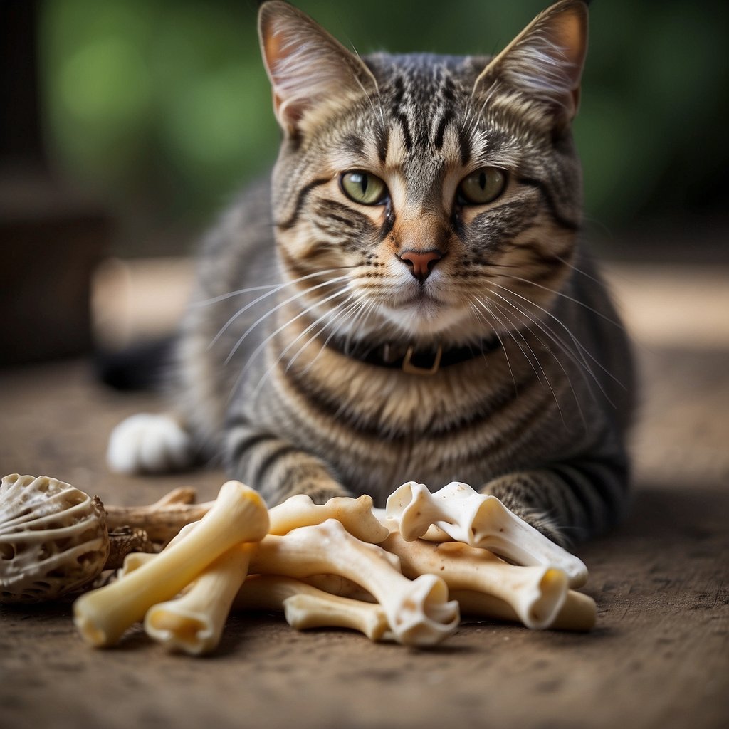 Cats eating deals chicken bones