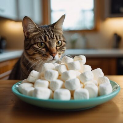 Can Cats Eat Marshmallows?  No!  Choking Hazard