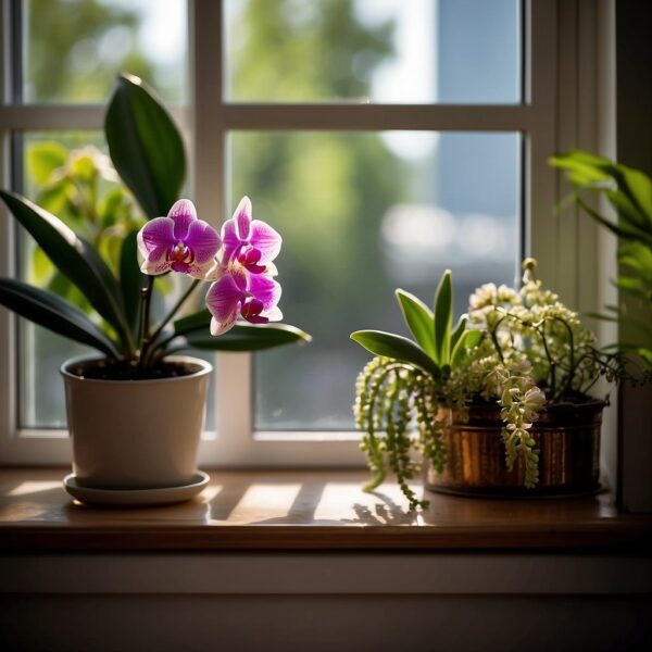 Plants in window.