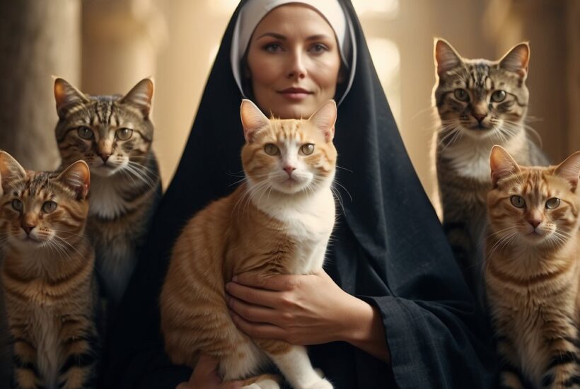 Saint Gertrude. Patron Saint of Cats