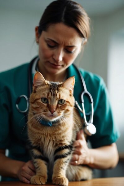 cat in vet clinic