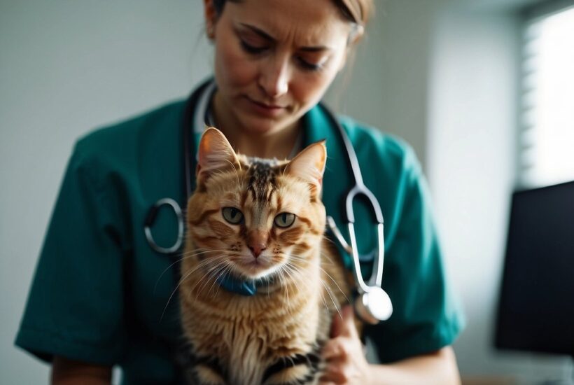 cat in vet clinic