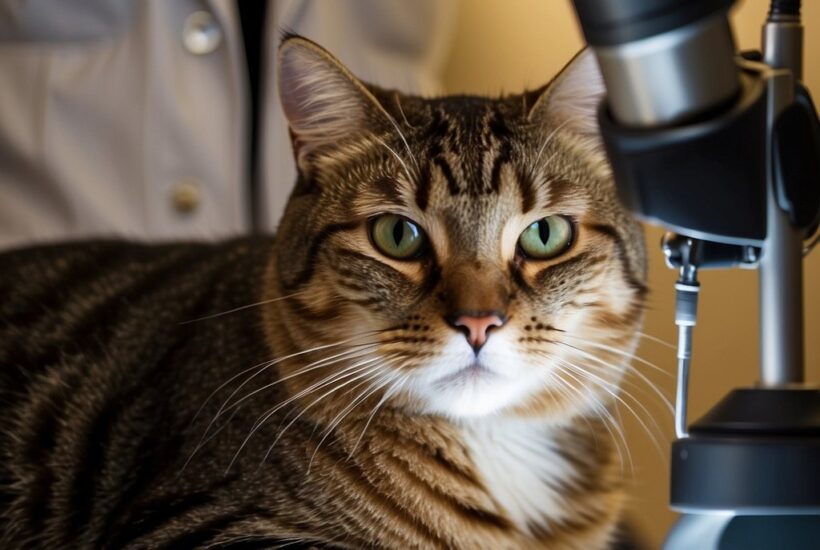 cat in vet office
