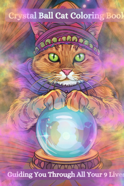 Crystal Ball Cat Coloring Book