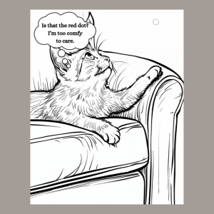 Cat Thoughts Coloring Page