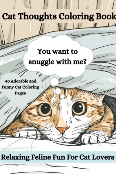 Cat Thoughts Coloring Book