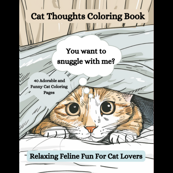 Cat Thoughts Coloring Book