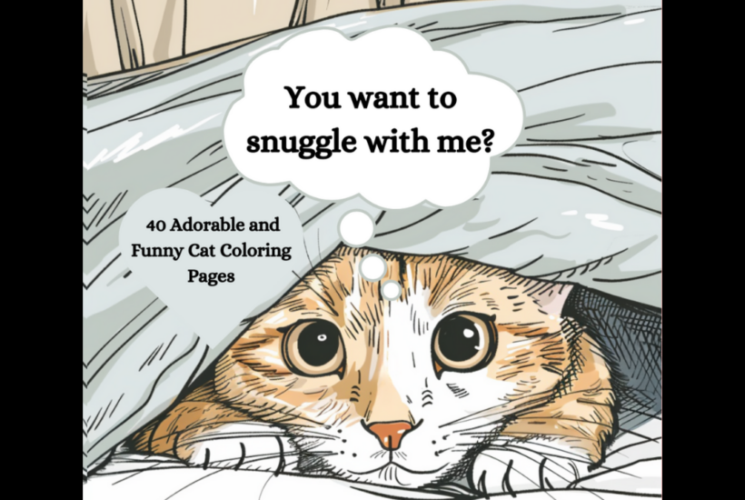 Cat Thoughts Coloring Book