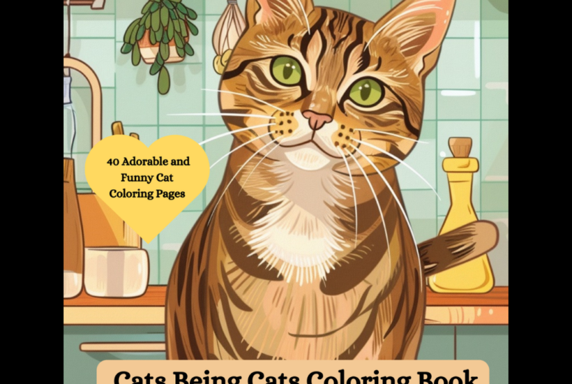 Adult Cat lover coloring book