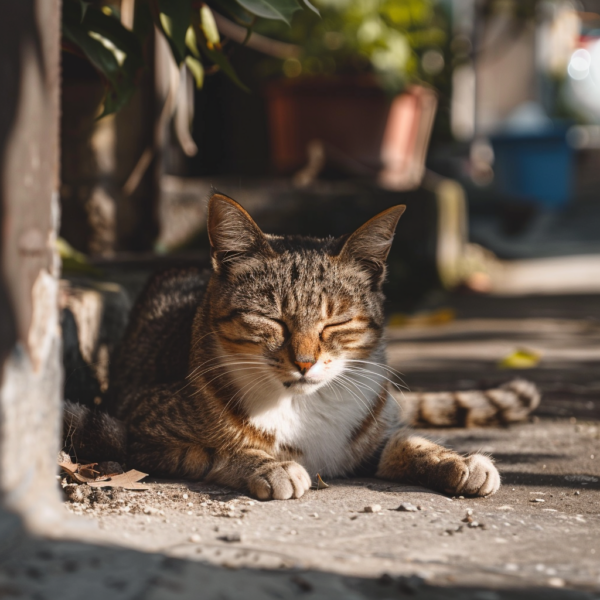 Cat in the sun