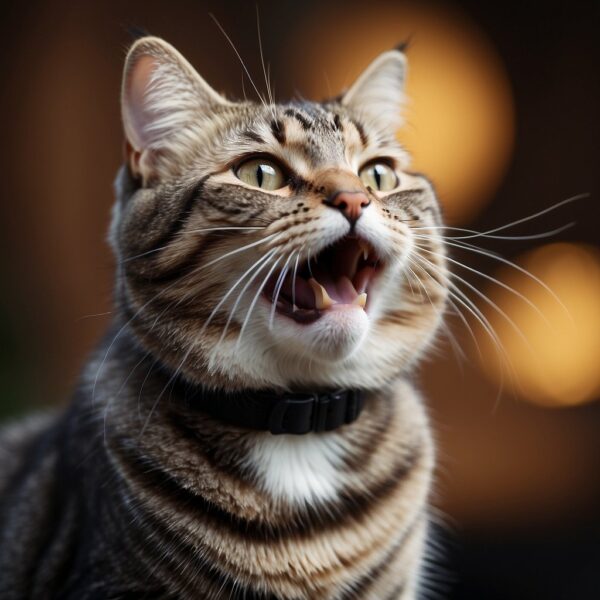 feline in front of a fan