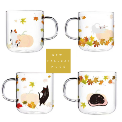 Fall Glass Cat Mug Giveaway