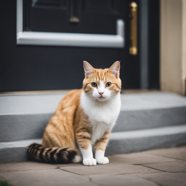 Cat waiting to come inside