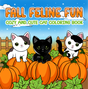 Fall Feline Fun Cozy and Cute Cat coloring Book