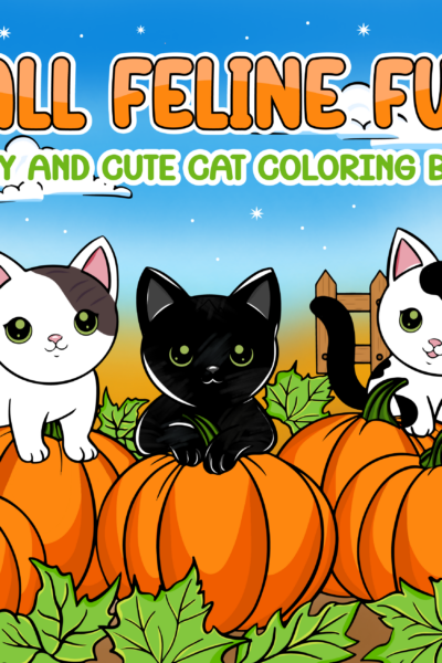 Cozy and Cute Cat coloring Book